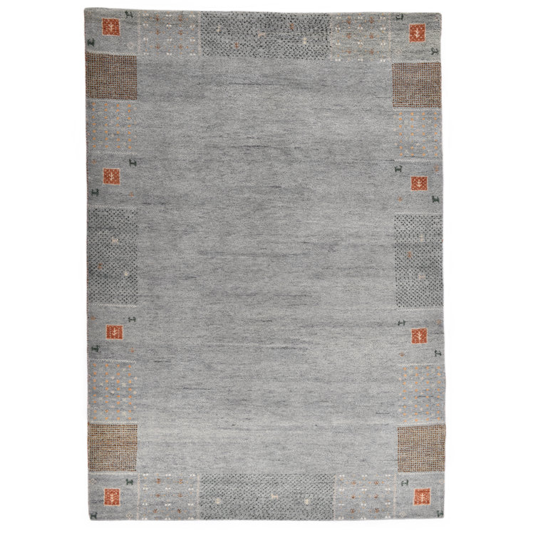 Hand Hooked Wool Grey Indoor Rug