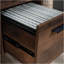 Bureau d'ordinateur, finition brune