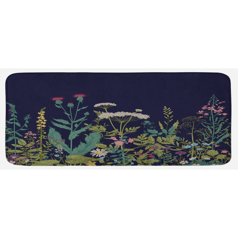 Tapis de cuisine botanique