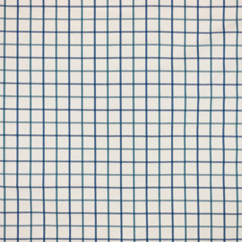 Harborside Check 100% Cotton Fabric, Marine
