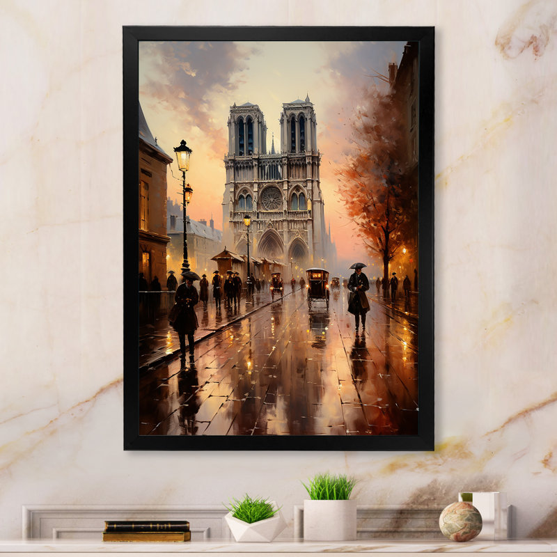 La cathédrale de Normandie par Claude I - impressions d'art mural de paysages urbains, H 40 po x l 30 po x P 1,5 po