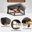 Plafonnier encastré carré en bois rustique Williston Forge-311441587