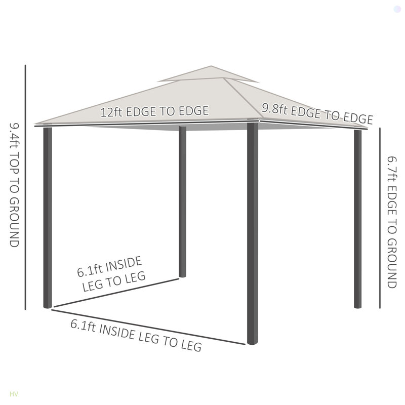 Abri de jardin avec filet, abri de jardin à double toit, structure en métal solide pour le jardin, la pelouse, la cour, la terrasse