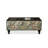 47.24" Black Solid Wood Rectangular Coffee Table