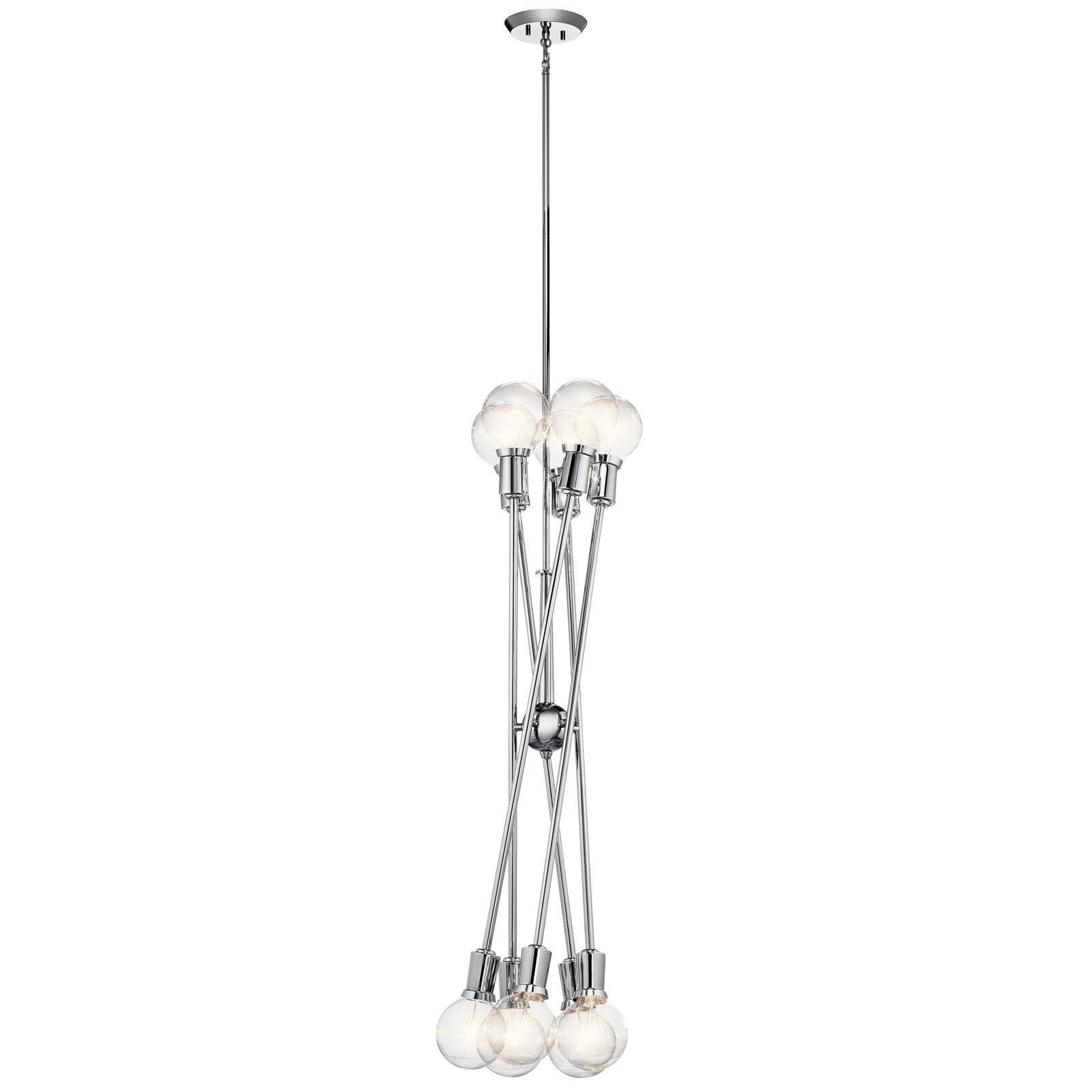 Kyla 10 - Light Dimmable Sputnik Chandelier, Chrome