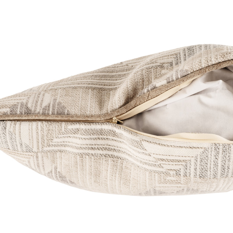 Oreiller en duvet Prisma 24 x 24,  Brun / gris, Mélange de duvet, Carré 24 po