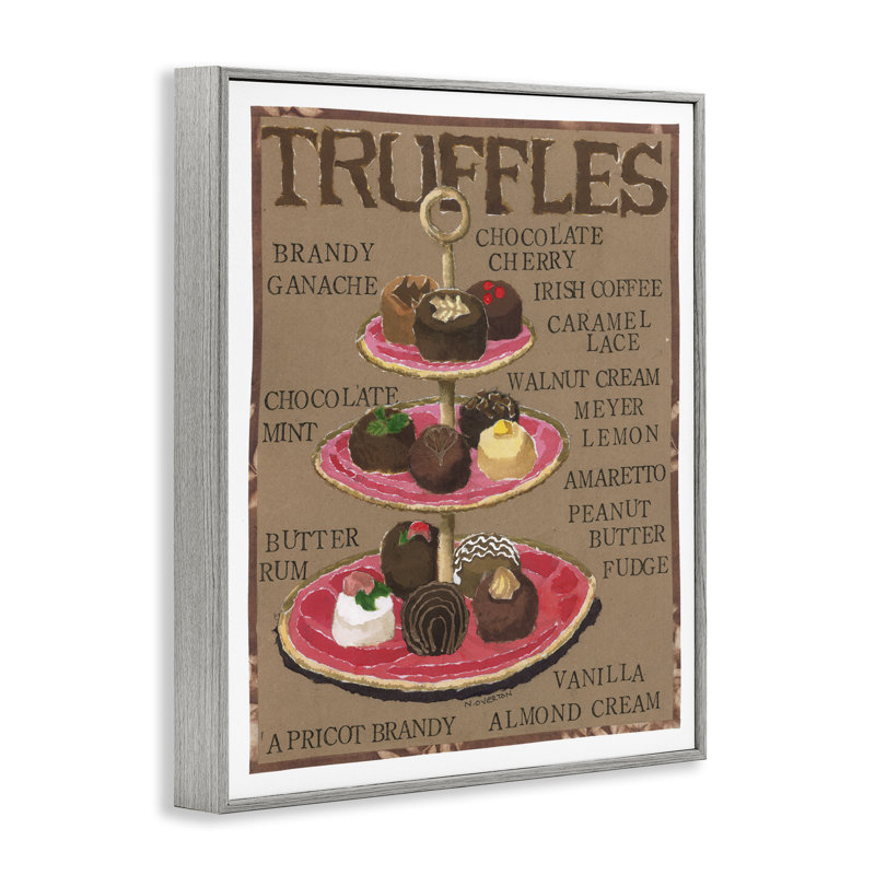 Art assorti de truffes au chocolat par Nancy Overton, Estampe numérique Farmhouse, H 14 po x l 11 po