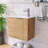 22" Wall-Mounted Single Bathroom Vanity With Ceramic Basin Sink Top, Floating Vanity with 1 Door-1765855051