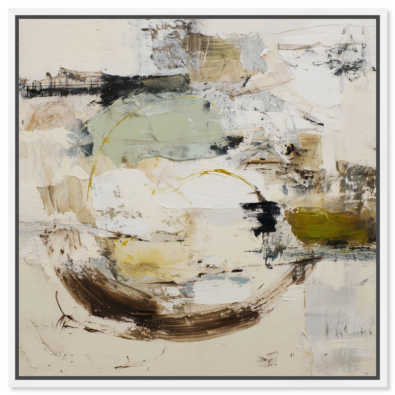 «Neutral Palette II», reproduction d'art sur toile par Art Remedy, cadre blanc, 24 x 24, H 25 po x l 25 po, Cadre blanc