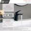 Robinet de salle de bain noir mat 5 po-69748257