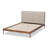  Beige Frame King Size Platform Bed, Durable Upholstered Platform Bed, Space-Saving Modern Platform Bed