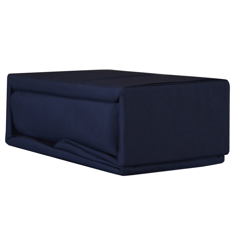 Ensemble de draps 400 fils Adien, Double / double, Bleu marine