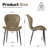 Modern Dining Chair Diamond Leather With Wooden And Metal Frame(Set of 4)-1822005958-1822005957