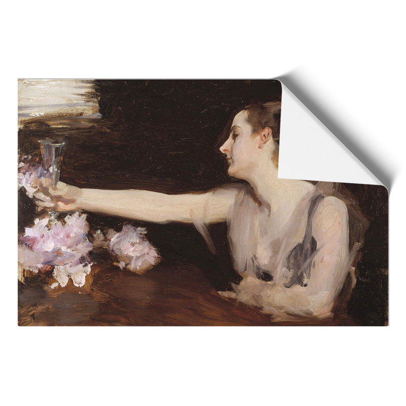 Madame Gautreau Drinking by John Singer Sargent - No Frame Painting, 42cm H x 59cm W x 0.1cm D