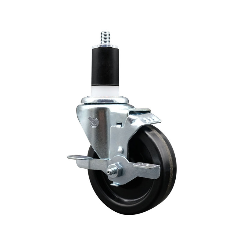 Phenolic Swivel Expanding Stem Caster with Brake SCC TLB 4" x 1-1/2"