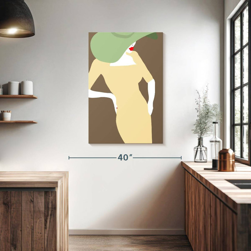 Shuttleworth Lady In Green Hat, 39" H x 26" W