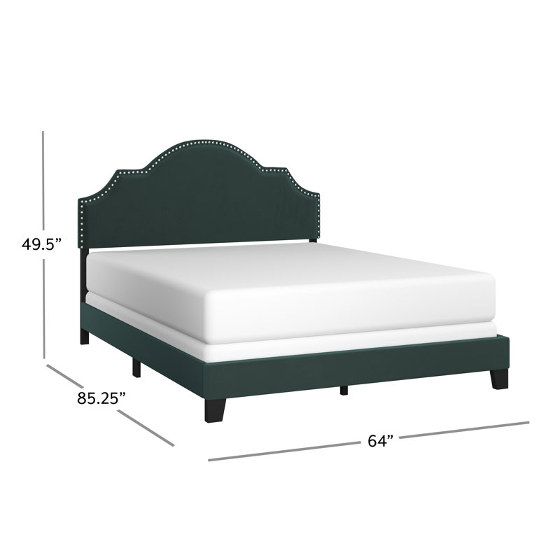 Lit tapissier Bolser, Grand, Bleu marine