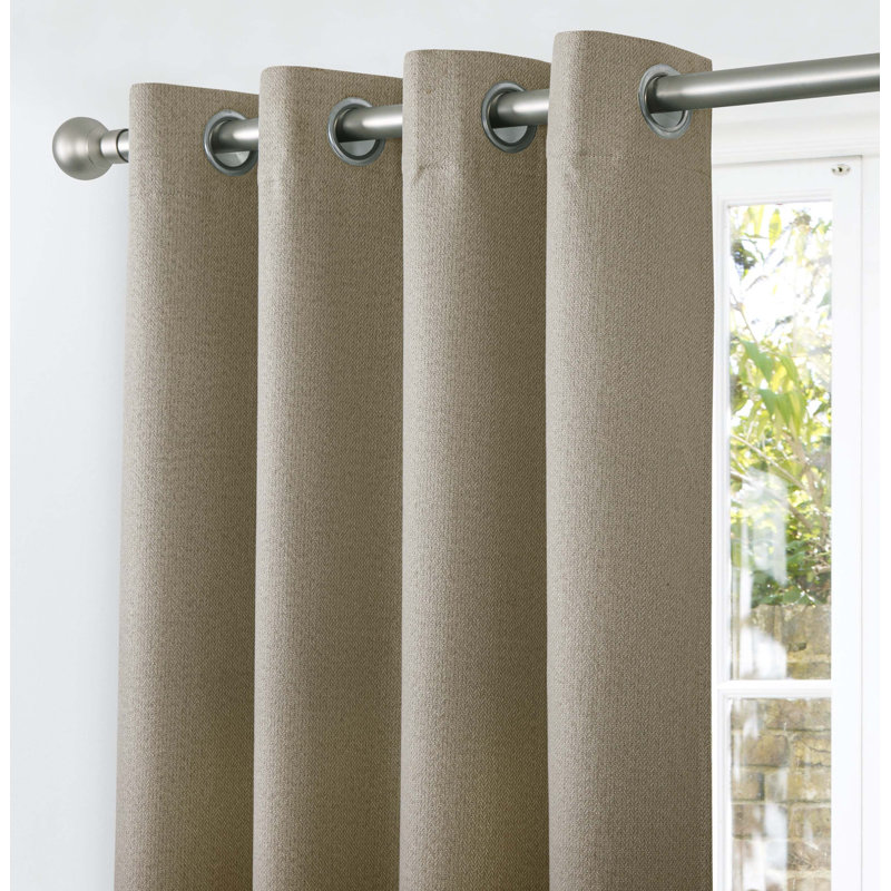 Aamia Blackout Curtain, 274cm Width x 274cm Drop, Natural