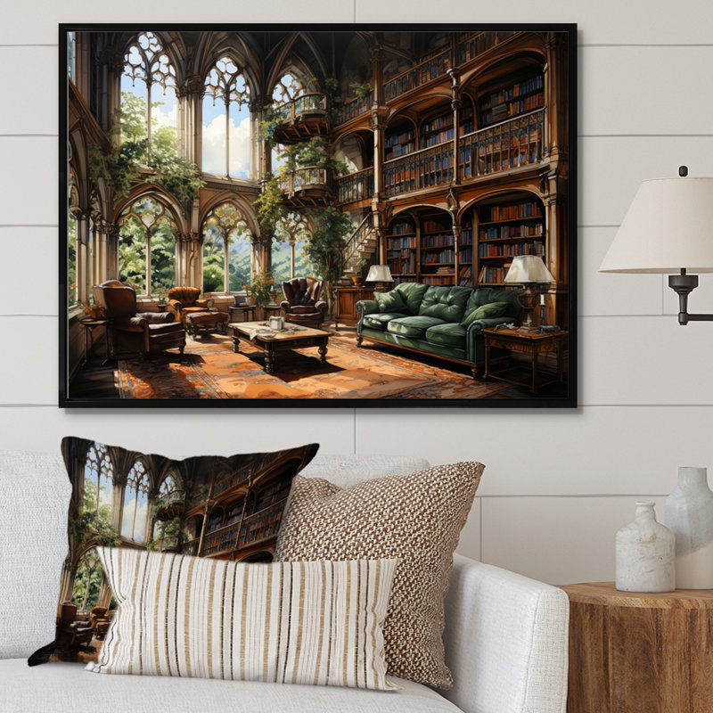 Art contemporain, bibliothèques, Haven I, H 24 po x l 32 po x P 1 po, Cadre flottant noir