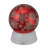 6.5" LED Lighted Shiny Red Snowflake Water Globe Tabletop Decoration