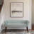 Compact Elegant Accent Bench With Padded Low-Back