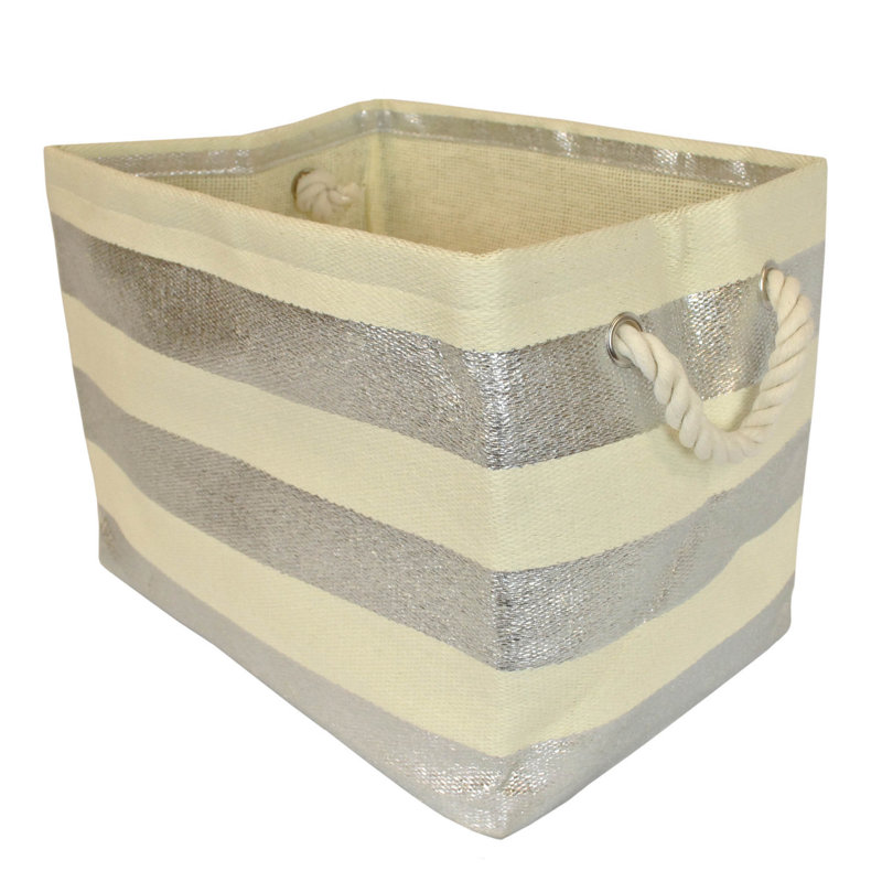 Cube ou bac en tissu Haines, H 12 po x l 12 po x P 17 po, Rose