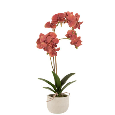 62 cm H Faux Plant in Cement Pot