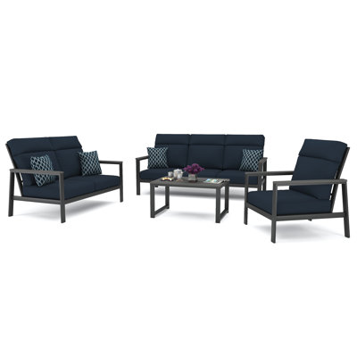 Ensemble de conversation pour 4 personnes avec coussins Sunbrella Syren