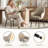 Modern Fabric Upholstered Dining ArmChair with Metal Legs, Ergonomic Back-408829192