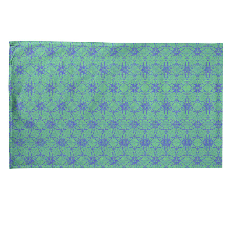 Mcguigan Ornate Circles Tea Towel, Dark Green, Poly Twill