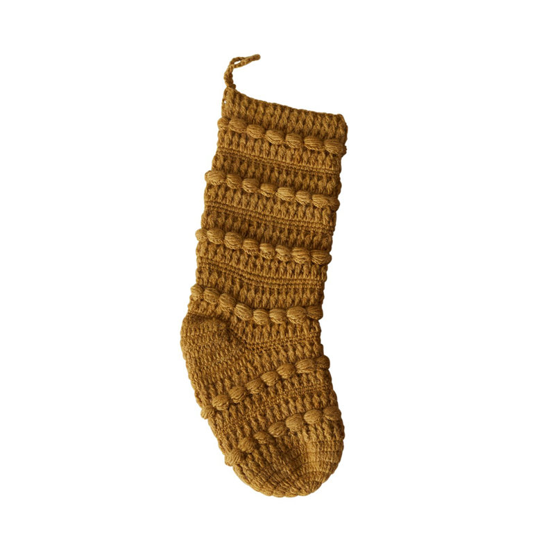 Chaussette de Noël en laine, Vert
