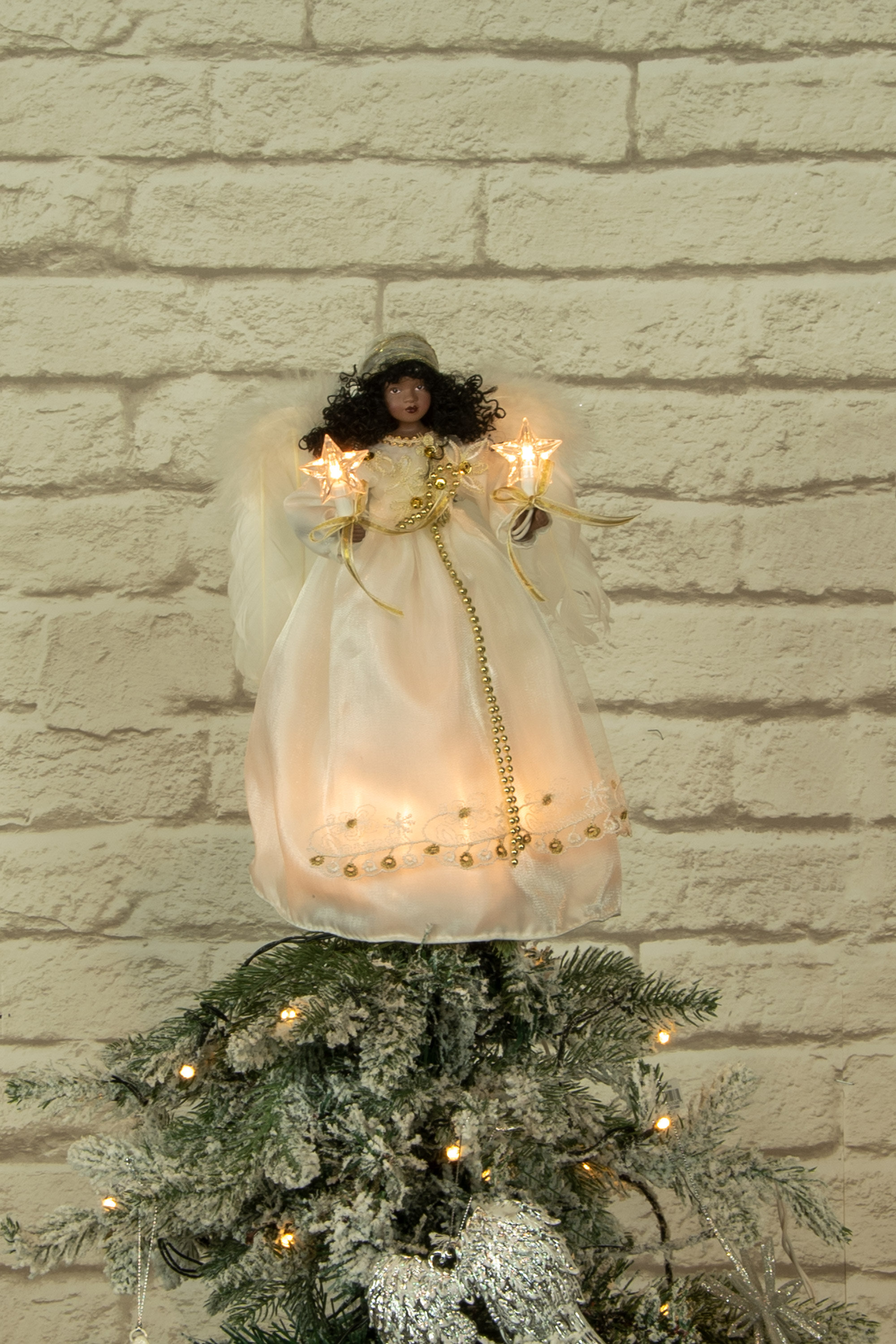 Fabric Tree Topper - Lighted