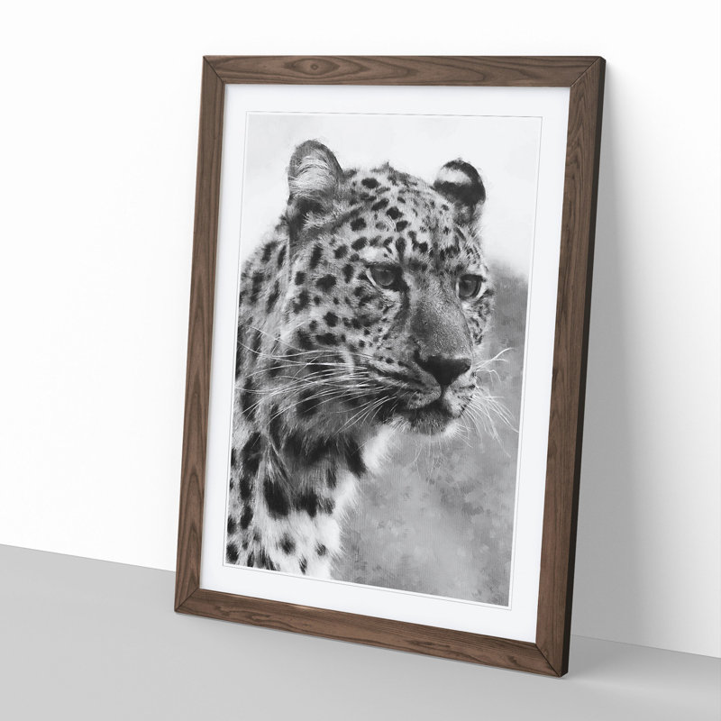 Cheetah Vol.3 - Framed Print, 48cm H x 36cm W x 2cm D, Walnut Framed
