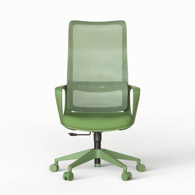 Chaise de bureau colorée et ergonomique avec dossier en filet, soutien lombaire réglable, capacité de 350 lb, ignifuge