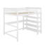 Lit mezzanine double avec tablettes de rangement et bureau-704342355