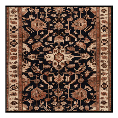 Machine Washable Persian Brown Area Rug