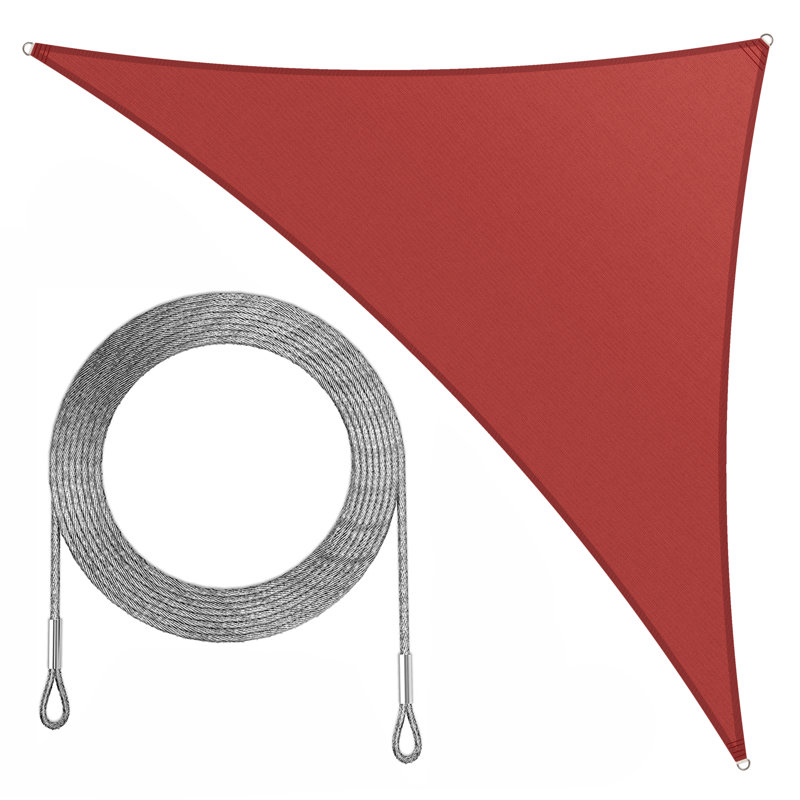Toile d'ombrage triangulaire, 12 pi x 12 pi x 17 pi, Rouge