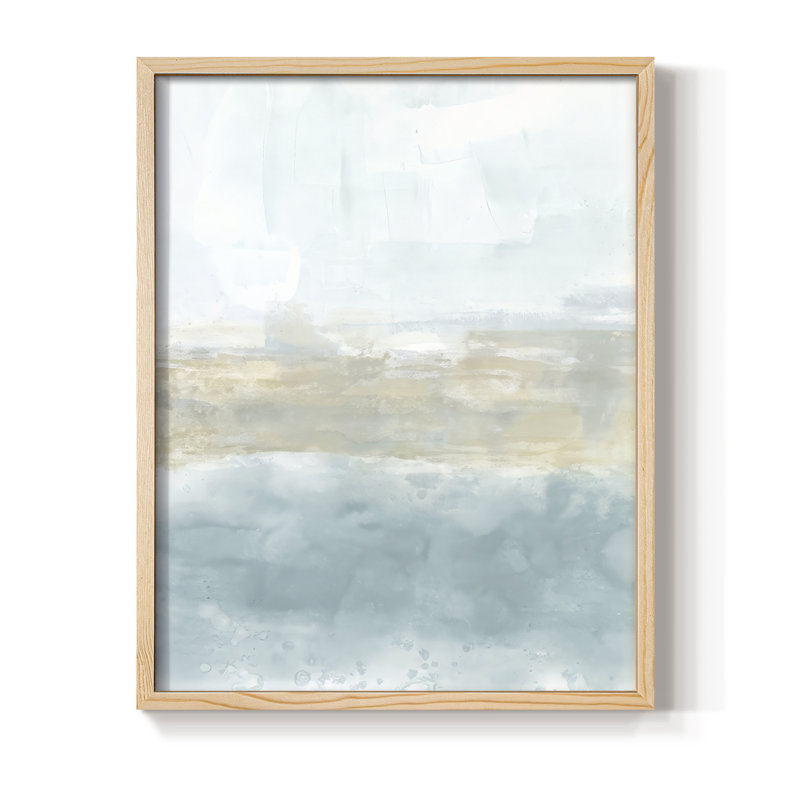 Sea Mist Vista I, reproduction encadrée - bois massif, Naturel, H 15 po x l 12 po