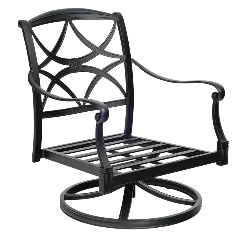 Chaise à bascule Wiltshire, Toile Sunbrella® beige chiné, Noir texturé