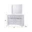 Commode 7 tiroirs Matrix Traditional en bois blanc