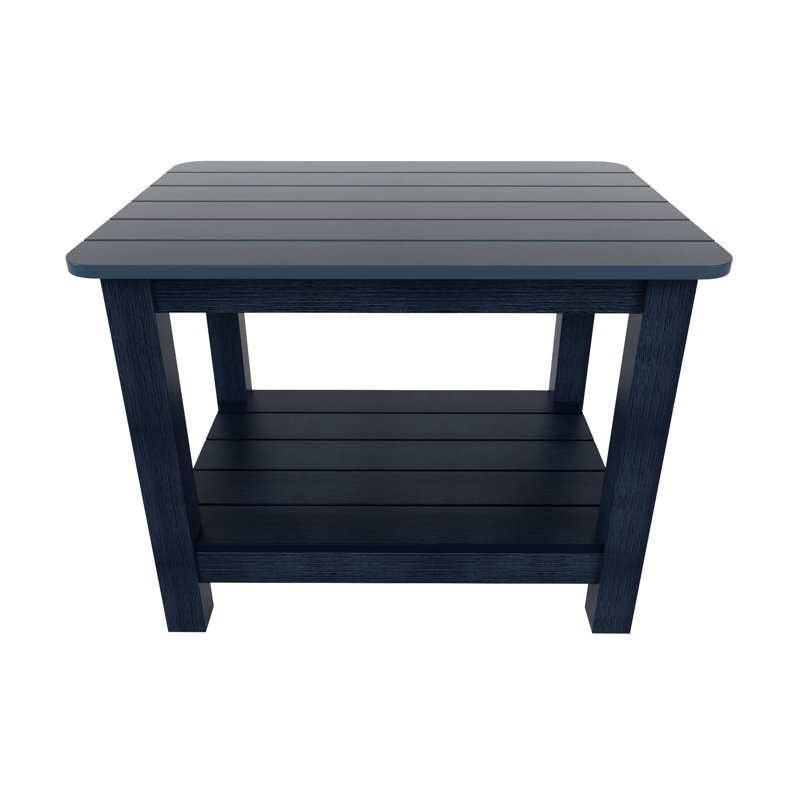 Arrlo Outdoor All-Weather Poly Side Table, Navy