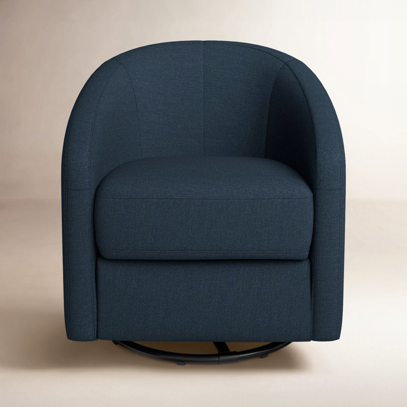 Madison Swivel Glider, Blush Pink Velvet, Black