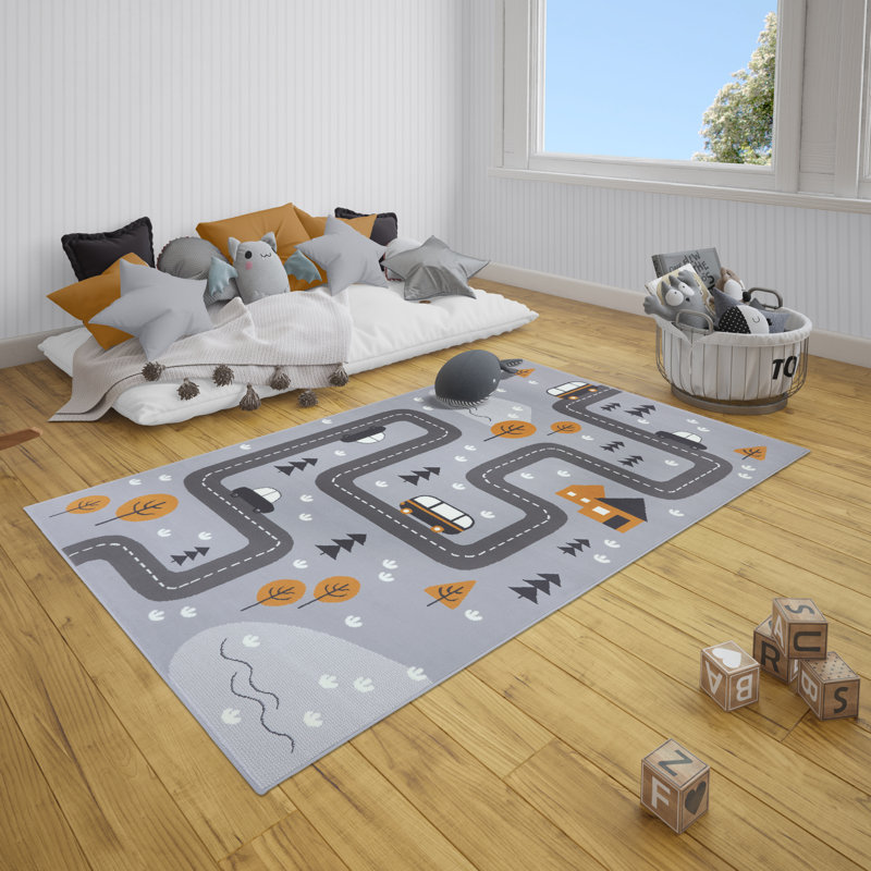 Dream Street Tufted Grey Rug, Rectangle 160 x 220cm