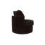 Fauteuil d'appoint pivotant confortable en velours côtelé chocolat - Texture moelleuse pour un salon confortable-720593915