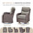Outdoor Patio Multiple Swivel Rocking Chairs Seating Group With Wicker Fire Pit Table-733966372-733966373