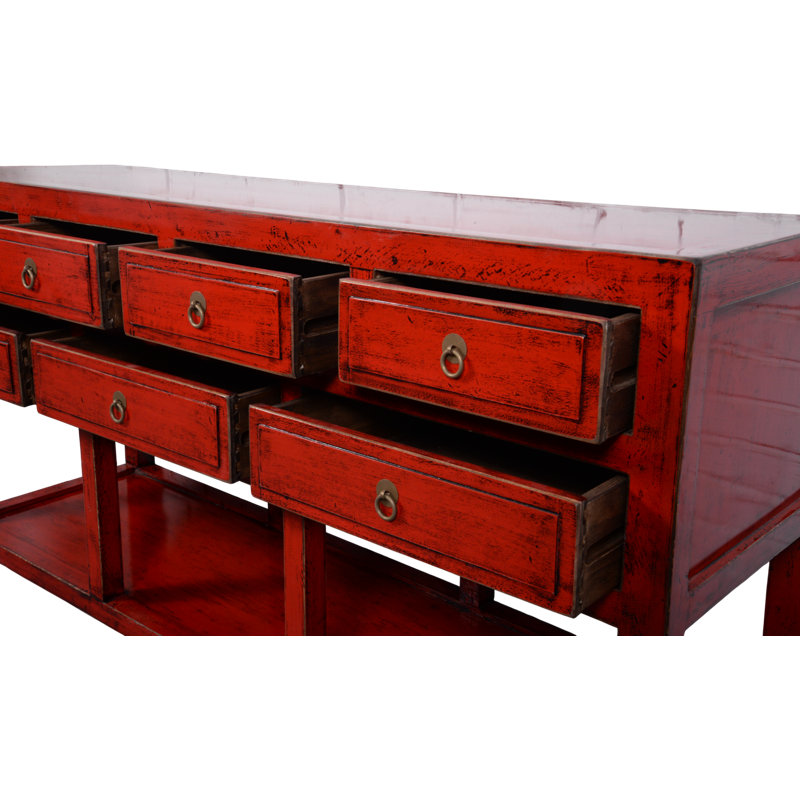 Annegreet 152cm Console Table, Dragon Red