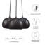 Luminaire suspendu en métal 3 lumières Chalice par Modway-1367743037