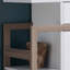 Buffet avec 4 tablettes Modernize Kitchen, blanc et taupe foncé