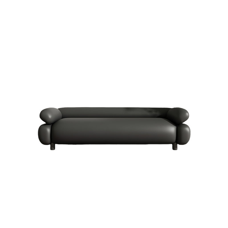 Banc rembourré polyvalent en cuir, Noir