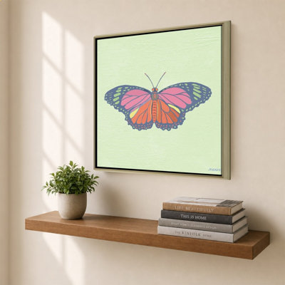 «Butterfly On Green» par Dan Meneely - impression sur toile
